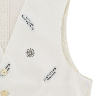 セントアンドリュース St ANDREWS　メンズ ロゴジャガード ジレ 042-2258901 詳細10