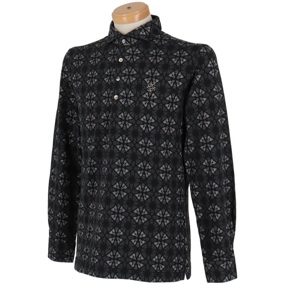 セントアンドリュース St ANDREWS　メンズ エディンパラン ステンドグラス ジャガード 長袖 ポロシャツ 042-2261003 詳細3