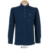 セントアンドリュース St ANDREWS　メンズ エディンパラン ステンドグラス ジャガード 長袖 ポロシャツ 042-2261003 ネイビー