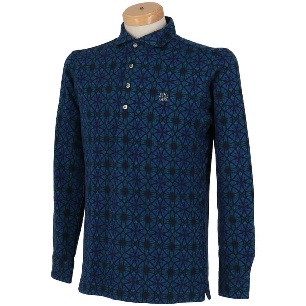 セントアンドリュース St ANDREWS　メンズ エディンパラン ステンドグラス ジャガード 長袖 ポロシャツ 042-2261003 詳細6