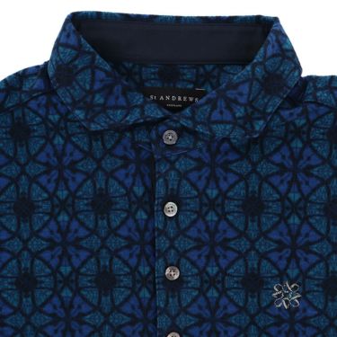 セントアンドリュース St ANDREWS　メンズ エディンパラン ステンドグラス ジャガード 長袖 ポロシャツ 042-2261003 詳細7