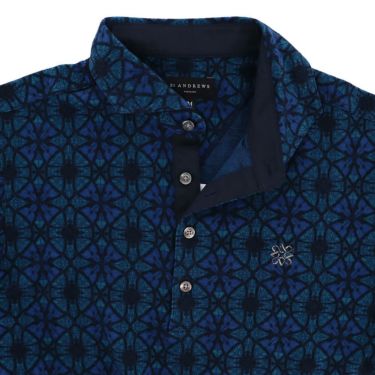 セントアンドリュース St ANDREWS　メンズ エディンパラン ステンドグラス ジャガード 長袖 ポロシャツ 042-2261003 詳細8