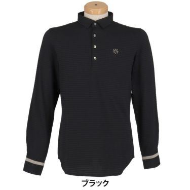 セントアンドリュース St ANDREWS　メンズ サッカー ストレッチ 長袖 ポロシャツ 042-2261101 ブラック