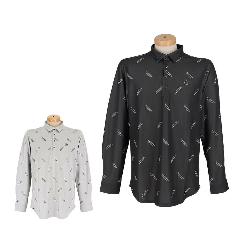 セントアンドリュース St ANDREWS　メンズ ロゴジャガード 長袖 ポロシャツ 042-2261901 詳細1