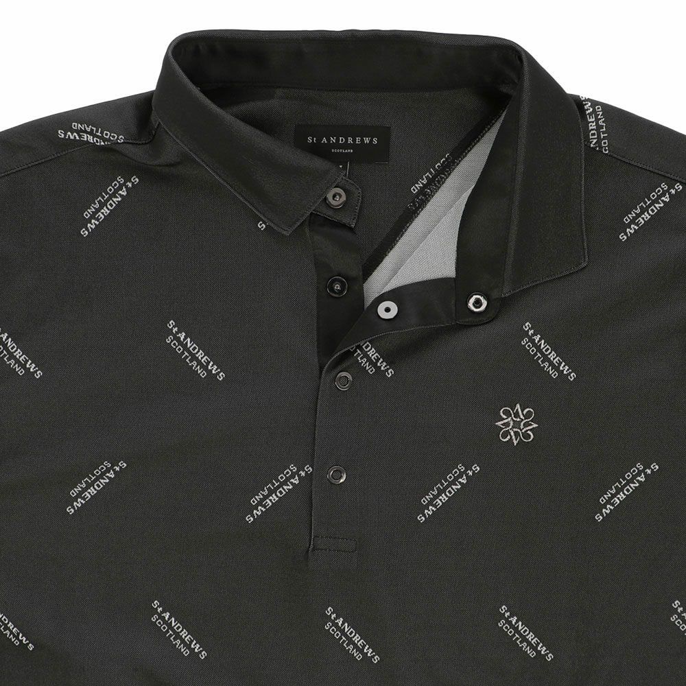セントアンドリュース St ANDREWS　メンズ ロゴジャガード 長袖 ポロシャツ 042-2261901 詳細4
