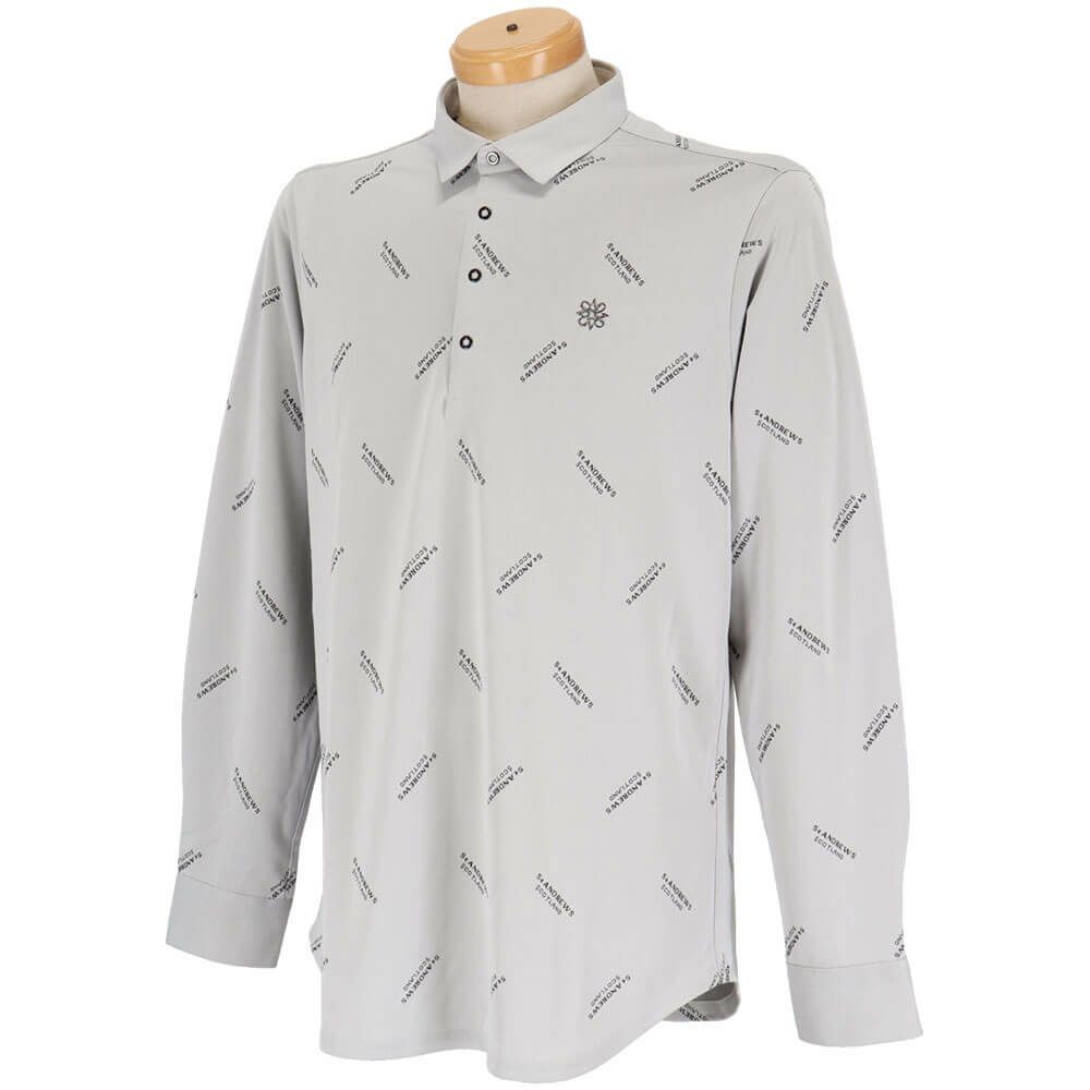 セントアンドリュース St ANDREWS　メンズ ロゴジャガード 長袖 ポロシャツ 042-2261901 詳細7