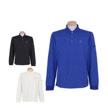セントアンドリュース St ANDREWS　メンズ STAシルエット 総柄ジャガード 長袖 ポロシャツ 042-2261951 詳細1