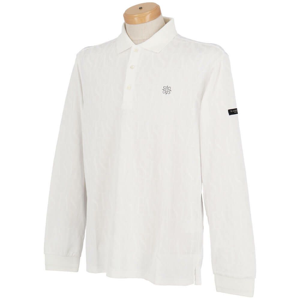 セントアンドリュース St ANDREWS　メンズ STAシルエット 総柄ジャガード 長袖 ポロシャツ 042-2261951 詳細5