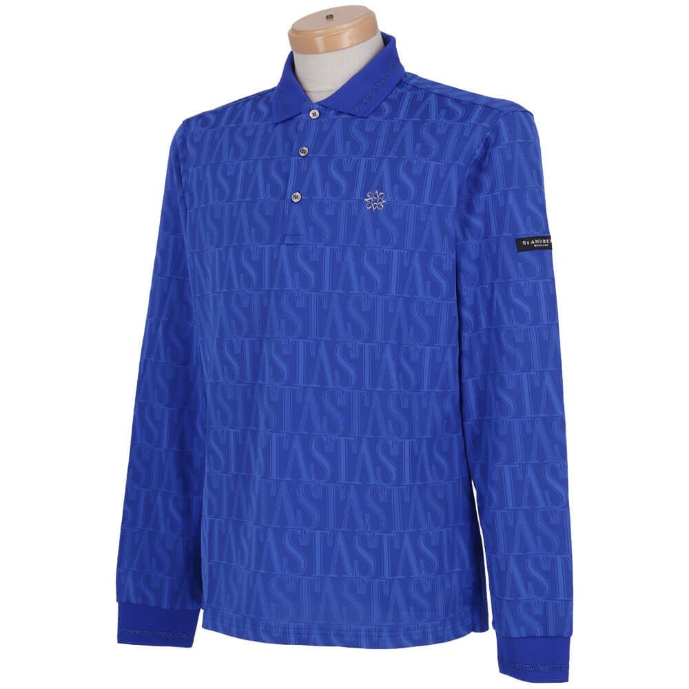 セントアンドリュース St ANDREWS　メンズ STAシルエット 総柄ジャガード 長袖 ポロシャツ 042-2261951 詳細7