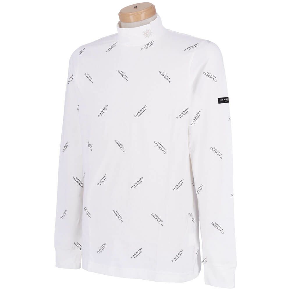 セントアンドリュース St ANDREWS　メンズ ベア天竺 ロゴプリント 長袖 ハイネックシャツ 042-2266953 詳細5