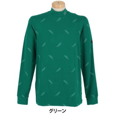 セントアンドリュース St ANDREWS　メンズ ベア天竺 ロゴプリント 長袖 ハイネックシャツ 042-2266953 グリーン