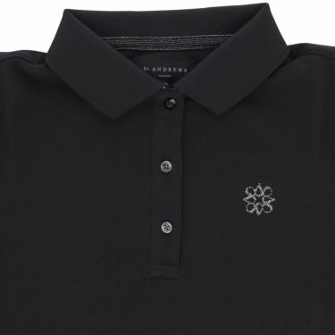 セントアンドリュース StANDREWS レディースシャツ リブ衿 鹿の子 半袖 ポロシャツ 042-1960104 詳細4