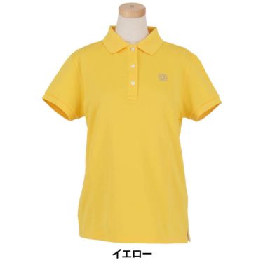 セントアンドリュース StANDREWS レディースシャツ リブ衿 鹿の子 半袖 ポロシャツ 042-1960104 イエロー