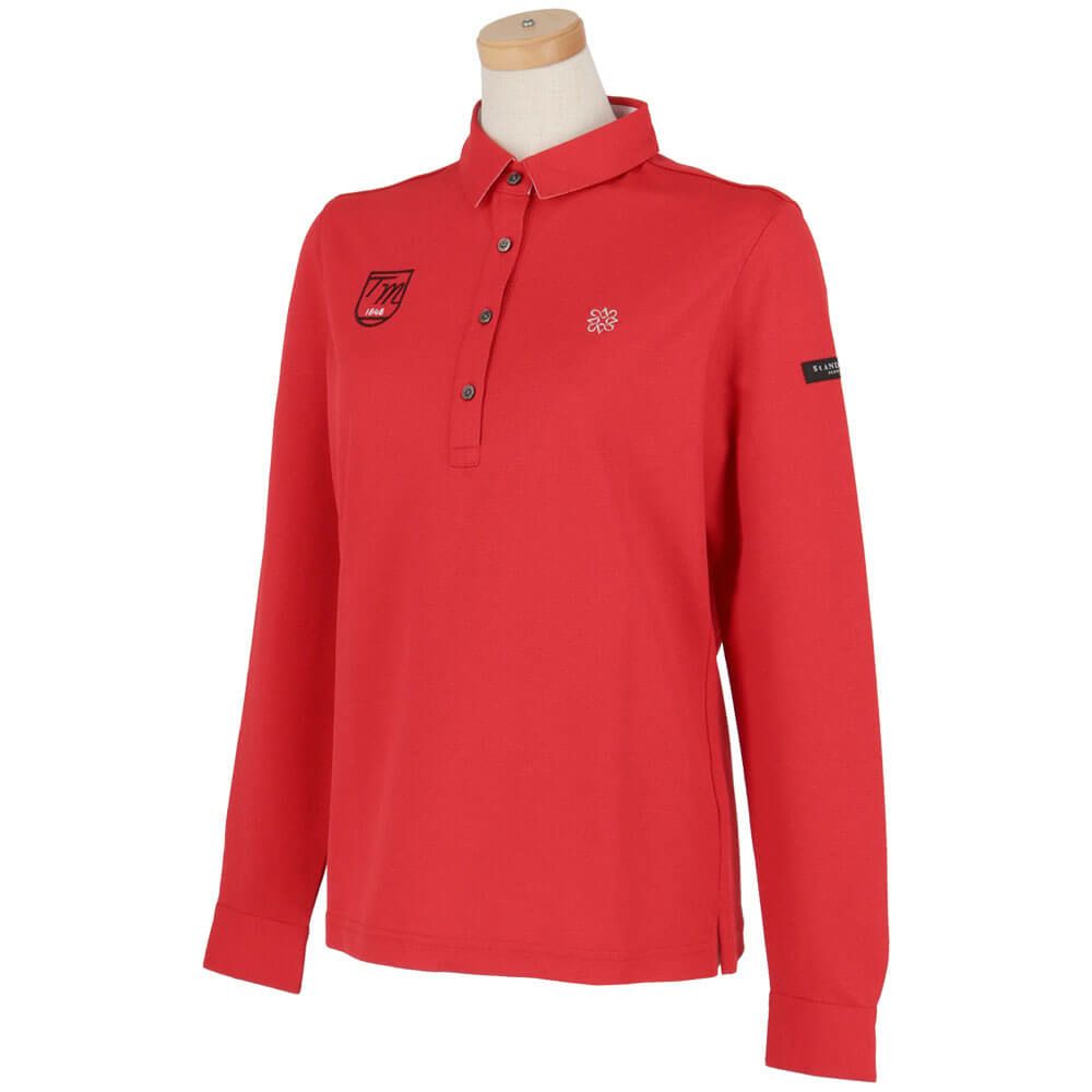 セントアンドリュース StANDREWS レディースシャツ ロゴ刺繍 長袖ポロシャツ 043-0261952 詳細2