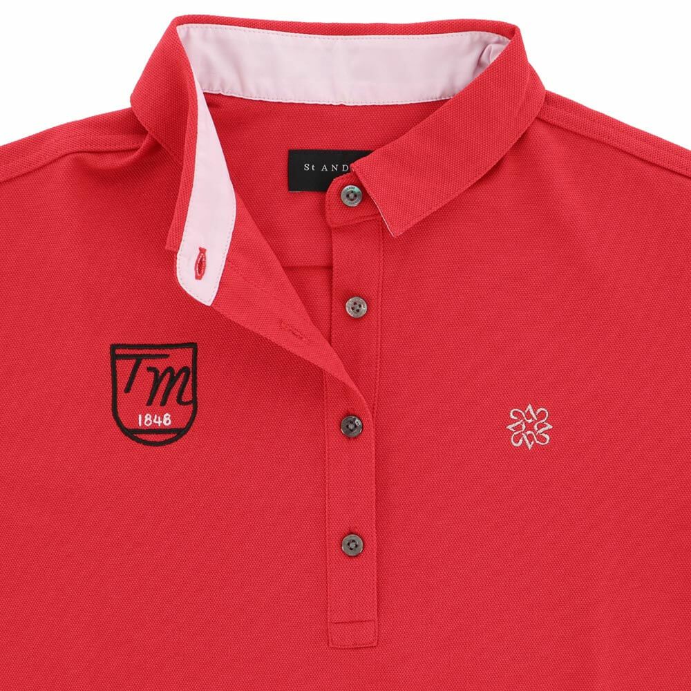 セントアンドリュース StANDREWS レディースシャツ ロゴ刺繍 長袖ポロシャツ 043-0261952 詳細3