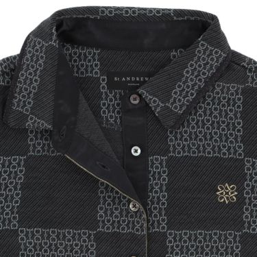セントアンドリュース StANDREWS レディースシャツ ホースビット柄 長袖ポロシャツ 043-1261004 詳細4