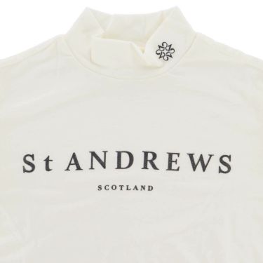 セントアンドリュース StANDREWS レディースシャツ プレミアウォーム ラメロゴプリント 長袖 ハイネックシャツ 043-2166252 詳細3