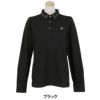 セントアンドリュース StANDREWS レディースシャツ サッカー生地 ラインストーン ストレッチ 長袖ポロシャツ 043-2261102 ブラック