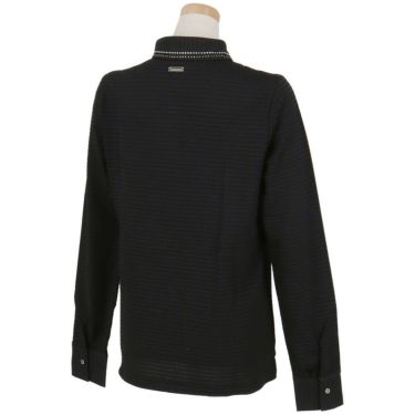 セントアンドリュース StANDREWS レディースシャツ サッカー生地 ラインストーン ストレッチ 長袖ポロシャツ 043-2261102 詳細2