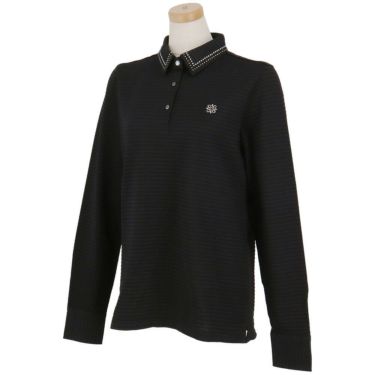 セントアンドリュース StANDREWS レディースシャツ サッカー生地 ラインストーン ストレッチ 長袖ポロシャツ 043-2261102 詳細3