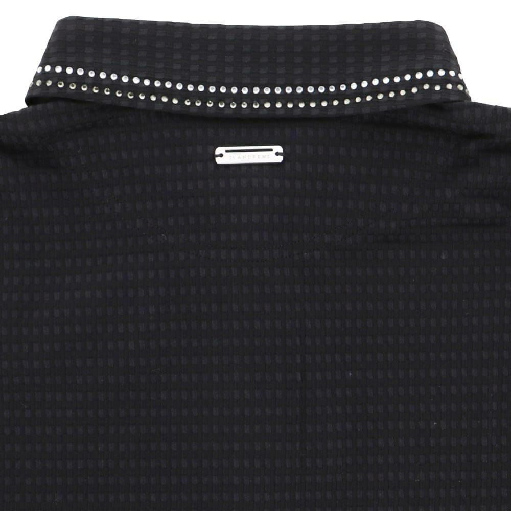 セントアンドリュース StANDREWS レディースシャツ サッカー生地 ラインストーン ストレッチ 長袖ポロシャツ 043-2261102 詳細5