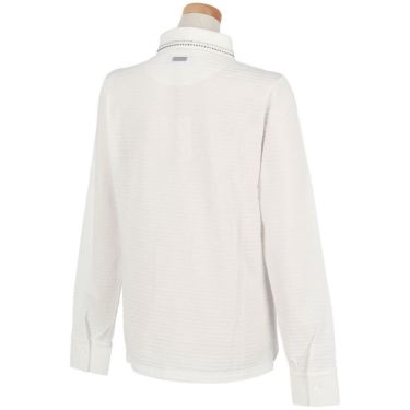 セントアンドリュース StANDREWS レディースシャツ サッカー生地 ラインストーン ストレッチ 長袖ポロシャツ 043-2261102 詳細7