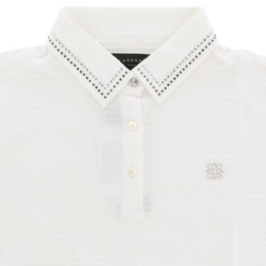 セントアンドリュース StANDREWS レディースシャツ サッカー生地 ラインストーン ストレッチ 長袖ポロシャツ 043-2261102 詳細9