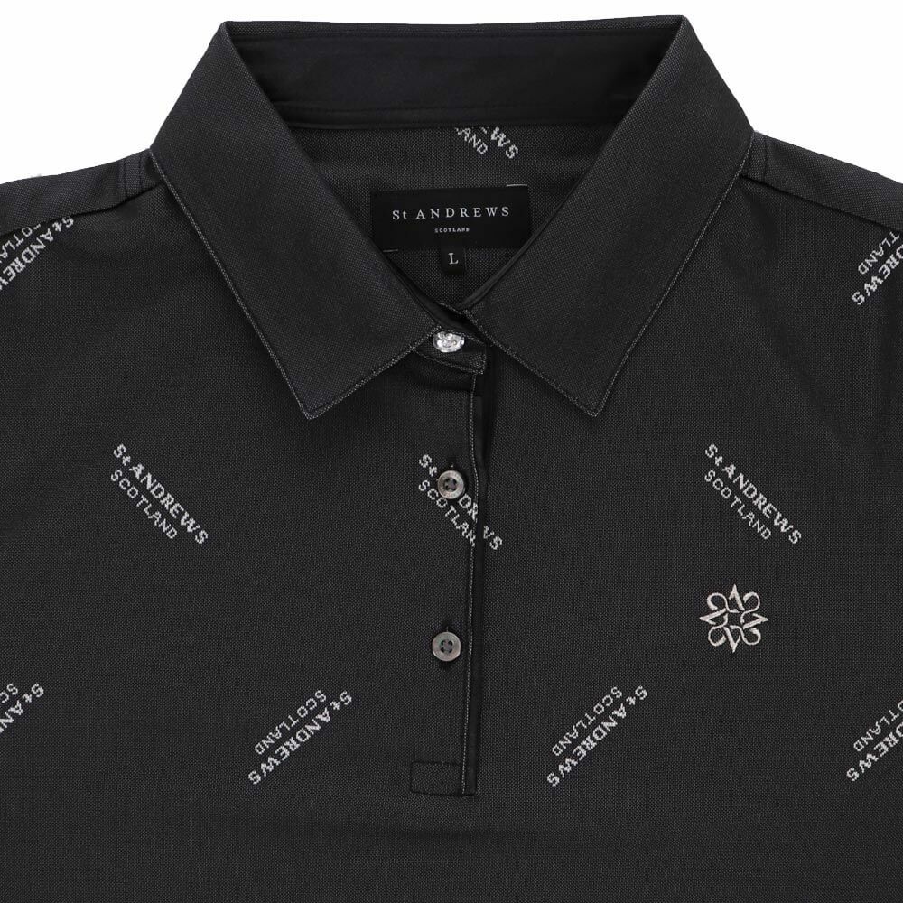 セントアンドリュース StANDREWS レディースシャツ ロゴジャガード 長袖ポロシャツ 043-2261902 詳細4