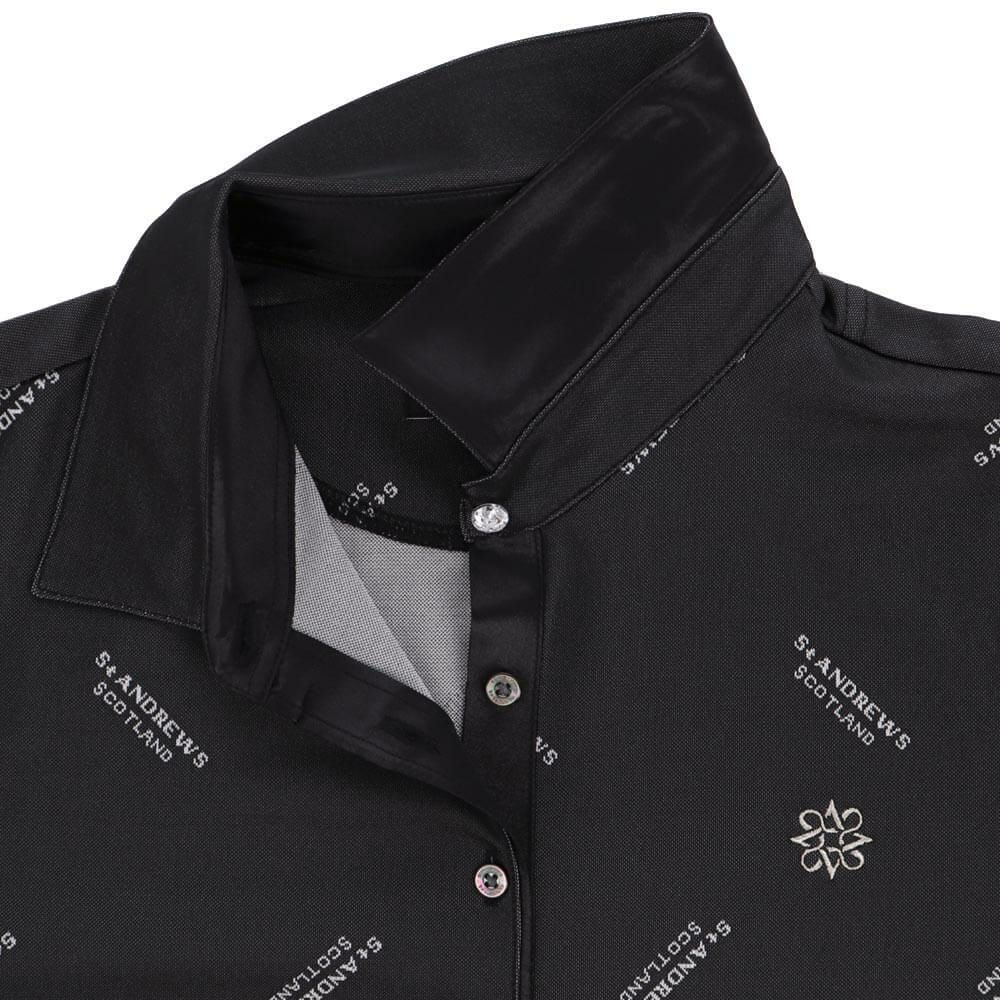 セントアンドリュース StANDREWS レディースシャツ ロゴジャガード 長袖ポロシャツ 043-2261902 詳細5