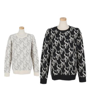 セントアンドリュース StANDREWS レディースシャツ モノグラム柄 ジャガード カシミヤ 長袖 クルーネック セーター 043-2270102 詳細1