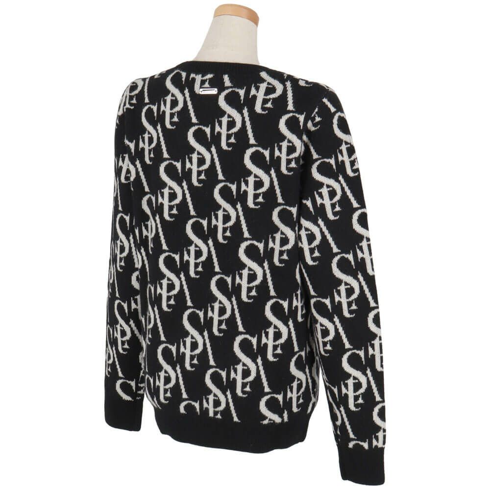 セントアンドリュース StANDREWS レディースシャツ モノグラム柄 ジャガード カシミヤ 長袖 クルーネック セーター 043-2270102 詳細2