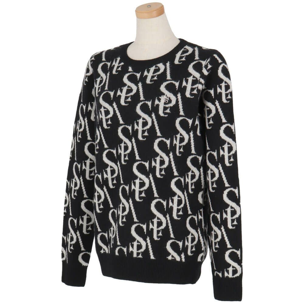 セントアンドリュース StANDREWS レディースシャツ モノグラム柄 ジャガード カシミヤ 長袖 クルーネック セーター 043-2270102 詳細3