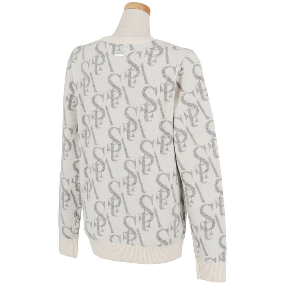 セントアンドリュース StANDREWS レディースシャツ モノグラム柄 ジャガード カシミヤ 長袖 クルーネック セーター 043-2270102 詳細4