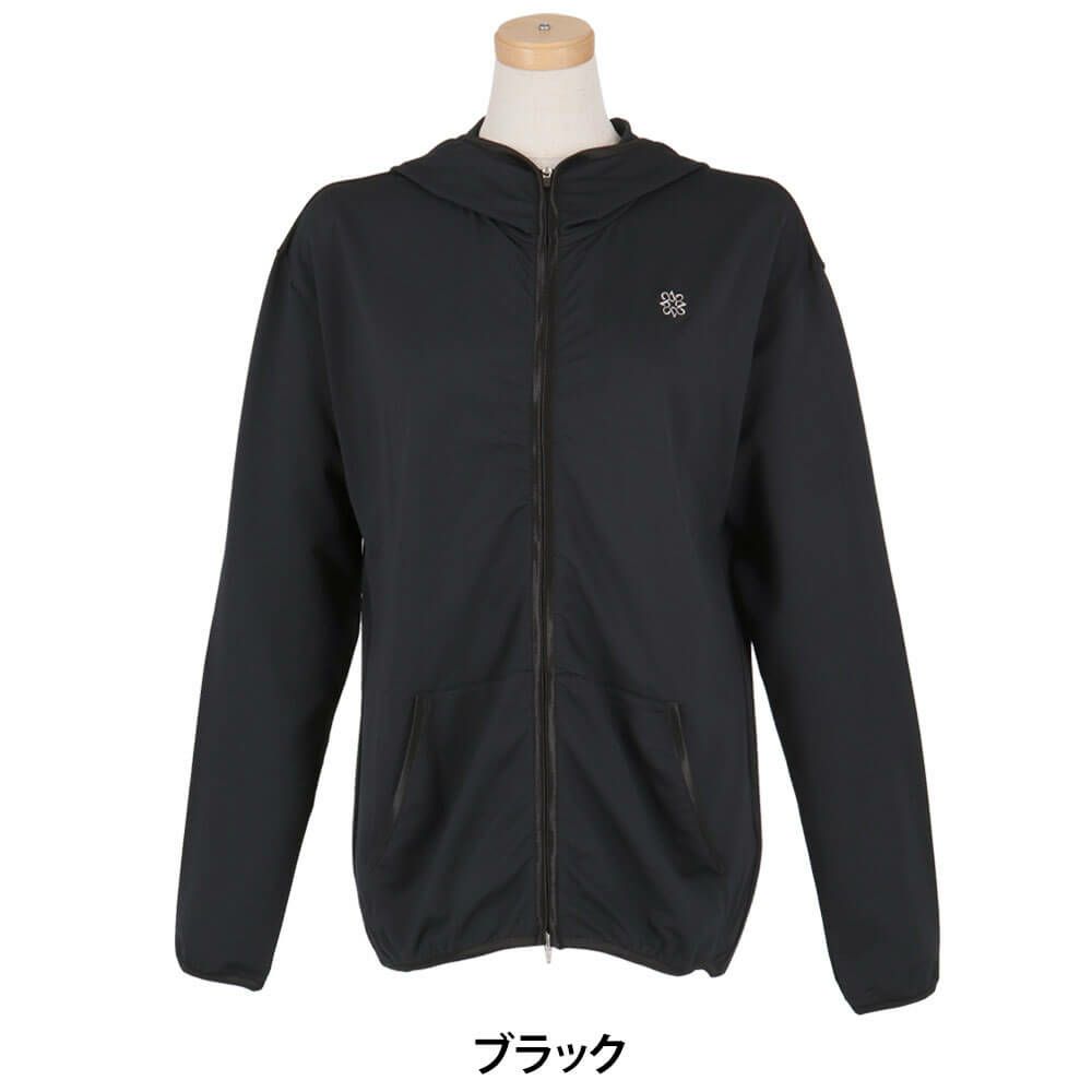 セントアンドリュース StANDREWS レディースシャツ UVカット 長袖 フルジップ フーディー 043-2962352 ブラック