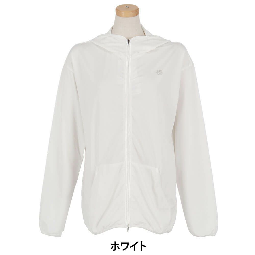 セントアンドリュース StANDREWS レディースシャツ UVカット 長袖 フルジップ フーディー 043-2962352 ホワイト