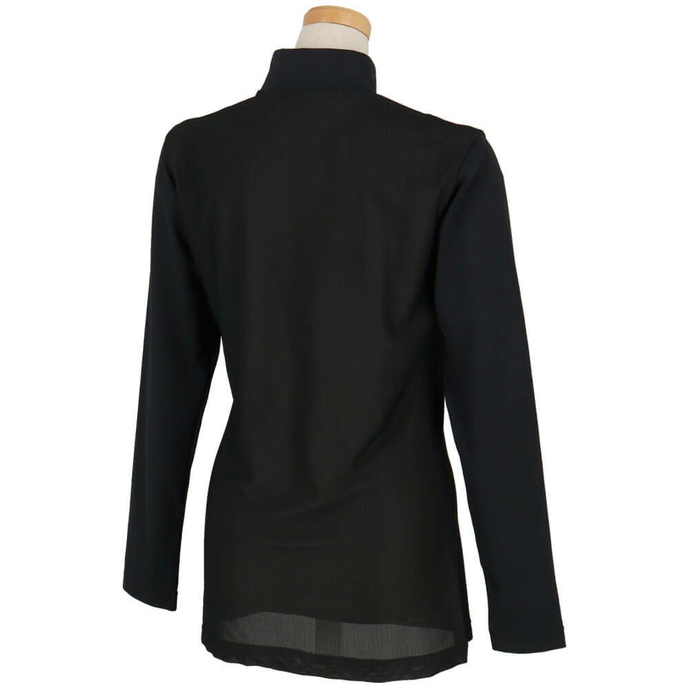 セントアンドリュース StANDREWS レディースシャツ ロゴプリント メッシュ 長袖 ハイネックシャツ 043-2966352 詳細2