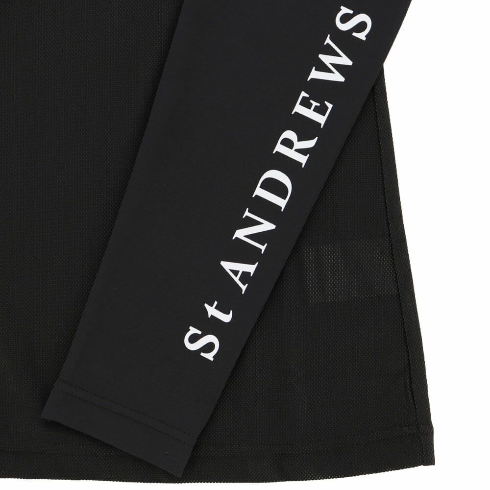 セントアンドリュース StANDREWS レディースシャツ ロゴプリント メッシュ 長袖 ハイネックシャツ 043-2966352 詳細6
