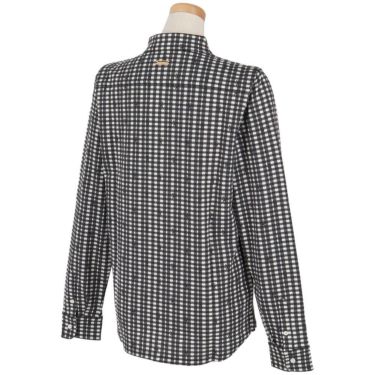 セントアンドリュース StANDREWS レディースシャツ チェック柄 ジャガード 長袖ポロシャツ 043-9261910 詳細2