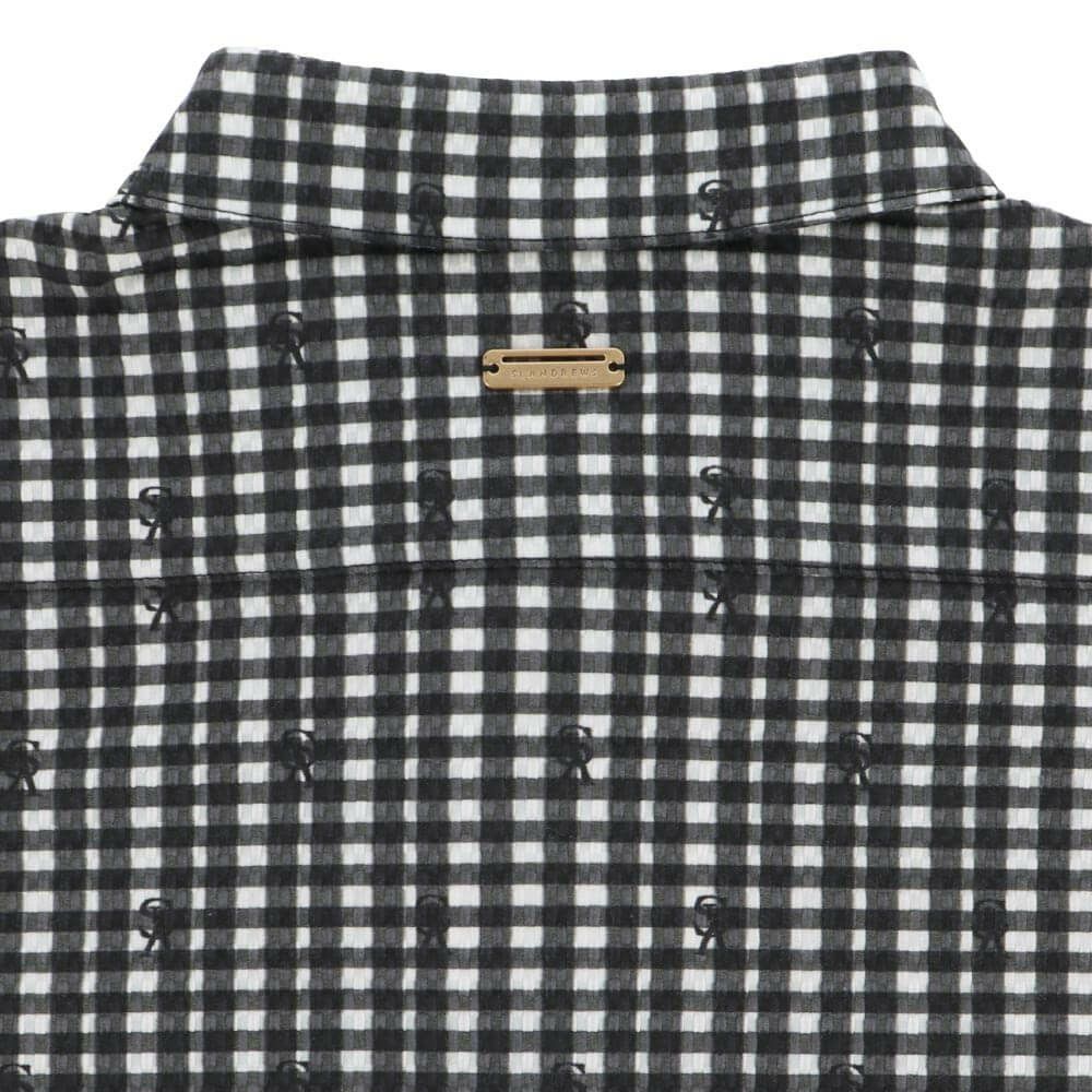 セントアンドリュース StANDREWS レディースシャツ チェック柄 ジャガード 長袖ポロシャツ 043-9261910 詳細5