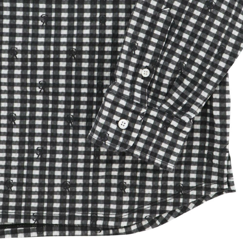 セントアンドリュース StANDREWS レディースシャツ チェック柄 ジャガード 長袖ポロシャツ 043-9261910 詳細6