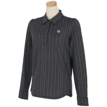 セントアンドリュース StANDREWS レディースシャツ チェック柄 ジャガード 長袖ポロシャツ 043-9261910 詳細8
