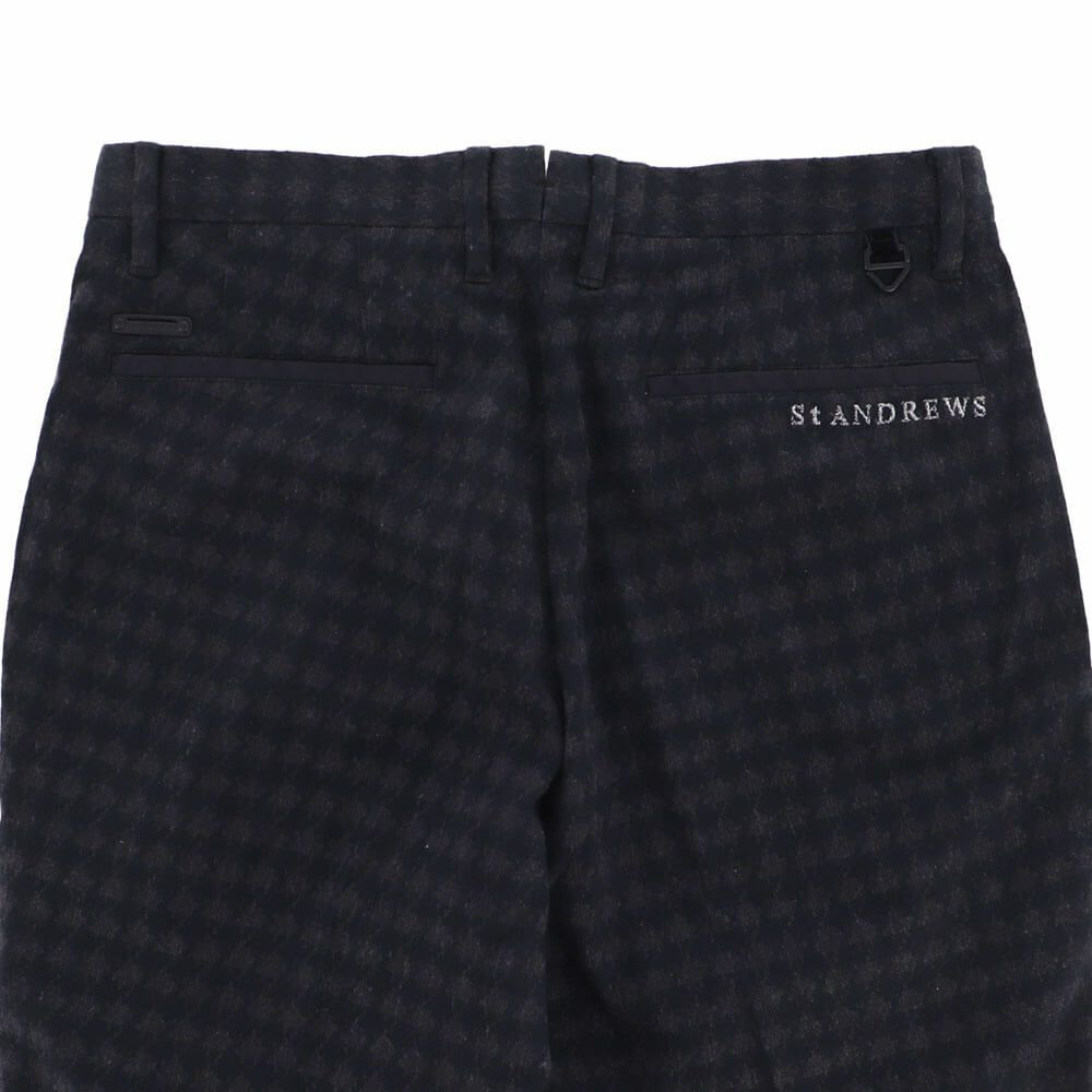 セントアンドリュース St ANDREWS　メンズ 変形千鳥 ジャガード ロングパンツ 042-2231011 詳細6