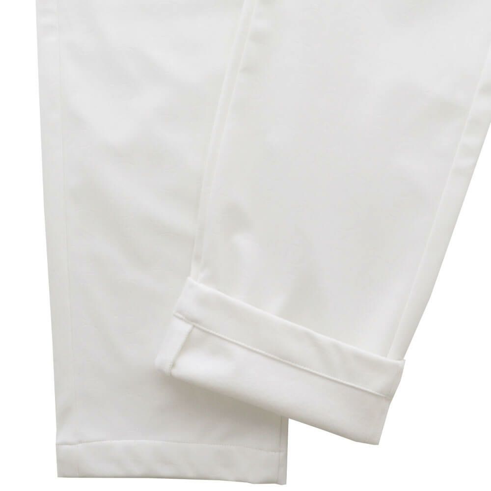 セントアンドリュース St ANDREWS　メンズ ロゴデザイン モノグラム柄 エンボスプリント 裏起毛 ボンディング ロングパンツ 042-2231155 ホワイト 詳細6