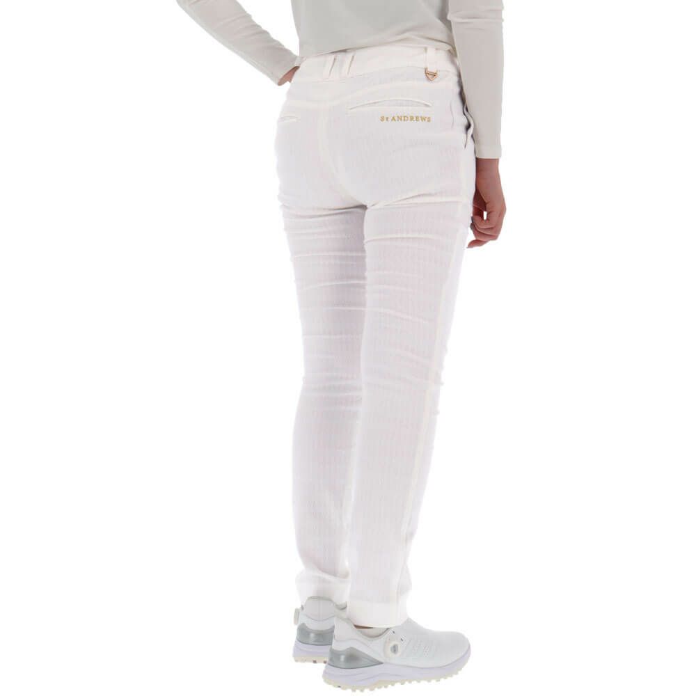 セントアンドリュース St ANDREWS　レディース 幾何学ジャガード ストレッチ ロングパンツ 043-1231002 詳細2