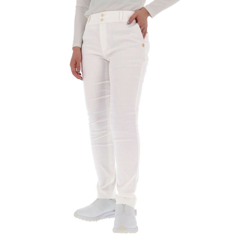 セントアンドリュース St ANDREWS　レディース 幾何学ジャガード ストレッチ ロングパンツ 043-1231002 詳細3