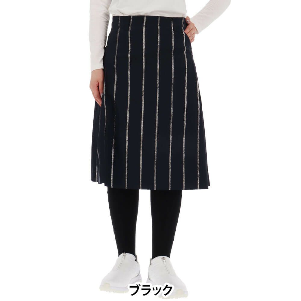 セントアンドリュース St ANDREWS　レディース ラメストライプ スカート 043-1234902 ブラック