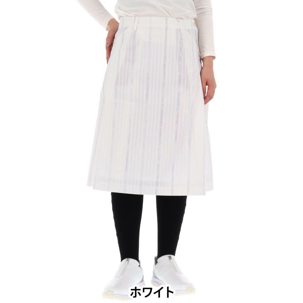 セントアンドリュース St ANDREWS　レディース ラメストライプ スカート 043-1234902 ホワイト