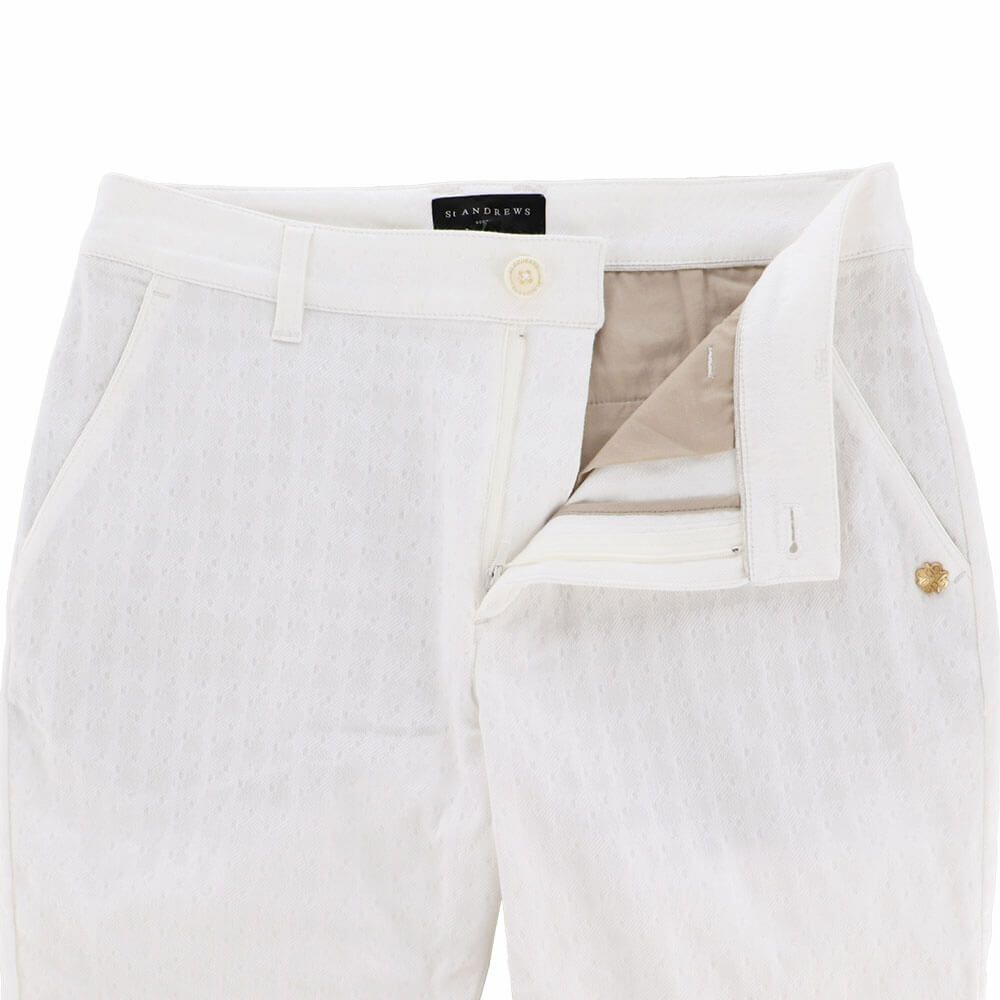 セントアンドリュース St ANDREWS　レディース 変形千鳥ジャガード ロングパンツ 043-2231012 詳細3