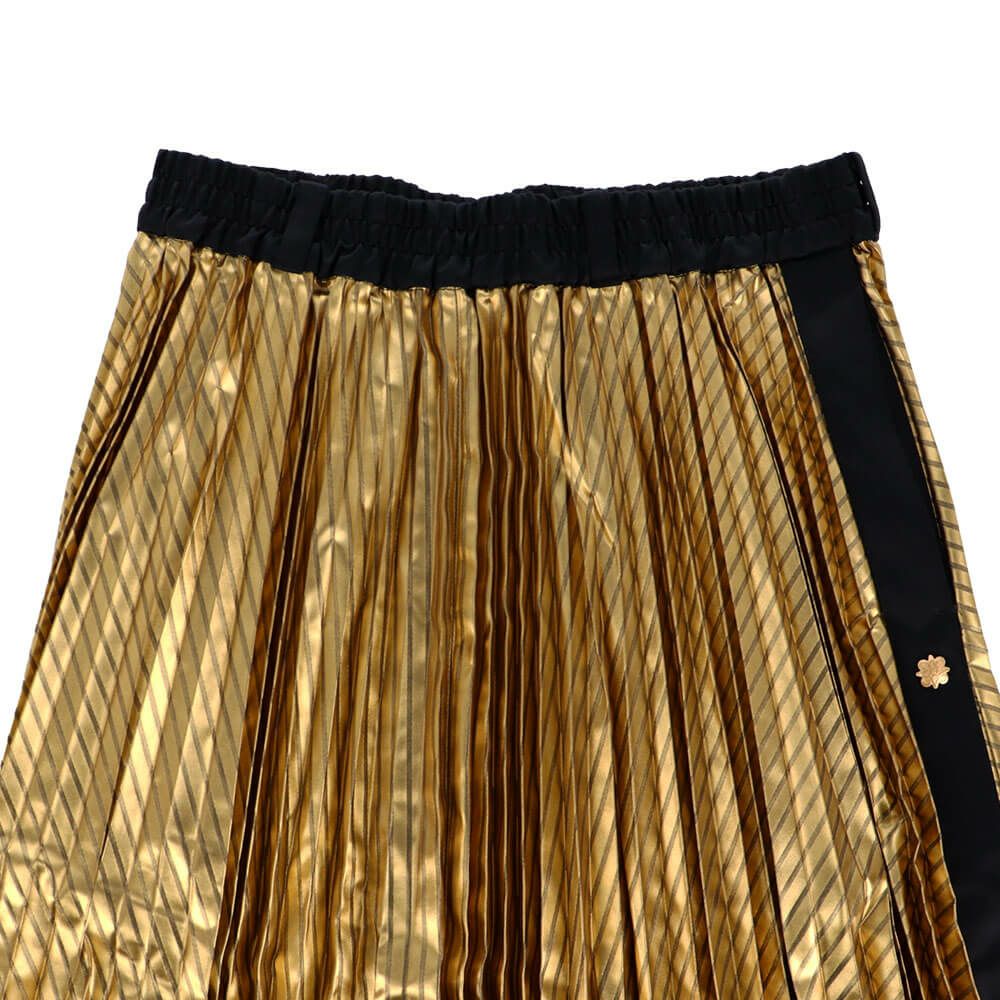 セントアンドリュース St ANDREWS　レディース サテンストライプ箔プリント プリーツ スカート 043-2234008 詳細3