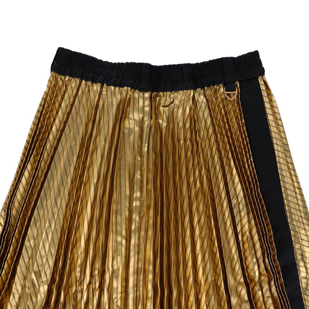 セントアンドリュース St ANDREWS　レディース サテンストライプ箔プリント プリーツ スカート 043-2234008 詳細4